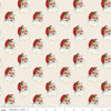 SALE Monthly Placemats 2 December Santa C13943 Cream - Riley Blake Designs - Christmas Santa Claus - Quilting Cotton Fabric