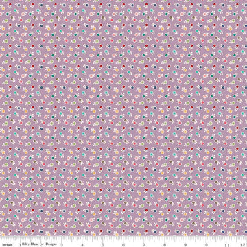 SALE Bee Dots Kathy C14166 Taffy - Riley Blake Designs - Floral Flowers - Lori Holt - Quilting Cotton Fabric