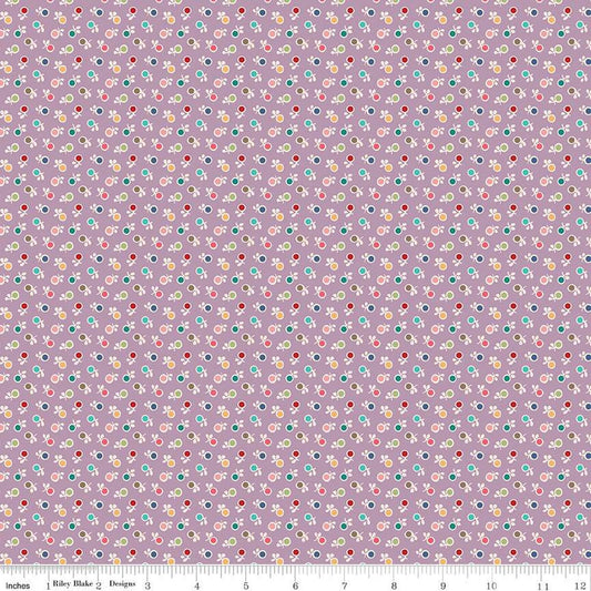 SALE Bee Dots Kathy C14166 Taffy - Riley Blake Designs - Floral Flowers - Lori Holt - Quilting Cotton Fabric