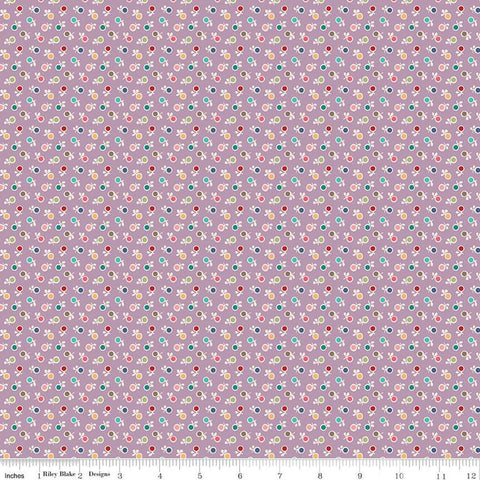 Bee Dots Kathy C14166 Taffy by Riley Blake Designs - Floral Flowers - Lori Holt - Quilting Cotton Fabric