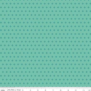 Bee Dots Paula C14167 Sea Glass - Riley Blake Designs - Geometric - Lori Holt - Quilting Cotton Fabric