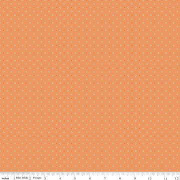 SALE Bee Dots Thelma C14168 Yam - Riley Blake Designs - Geometric - Lori Holt - Quilting Cotton Fabric