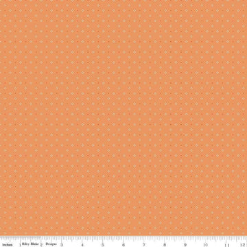 25" End of Bolt - SALE Bee Dots Thelma C14168 Yam - Riley Blake Designs - Geometric - Lori Holt - Quilting Cotton Fabric