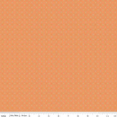 SALE Bee Dots Thelma C14168 Yam by Riley Blake Designs - Geometric - Lori Holt - Quilting Cotton Fabric