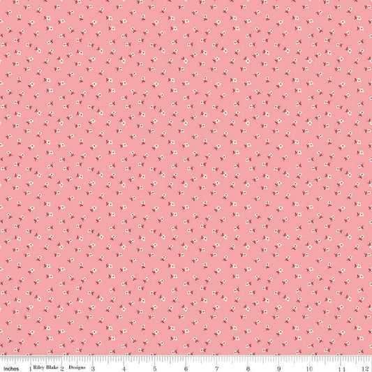Bee Dots Lillian C14169 Coral - Riley Blake Designs - Geometric - Quilting Cotton Fabric