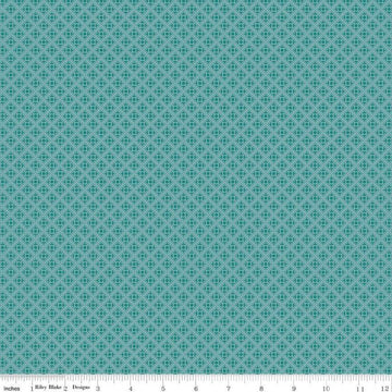 Bee Dots Sestina C14173 Raindrop - Riley Blake Designs - Geometric Lattice - Quilting Cotton Fabric