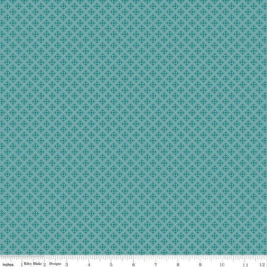 Bee Dots Sestina C14173 Raindrop - Riley Blake Designs - Geometric Lattice - Quilting Cotton Fabric