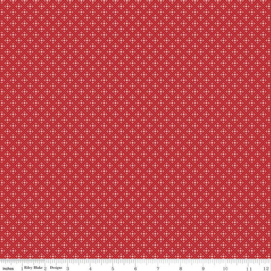 SALE Bee Dots Sestina C14173 Schoolhouse - Riley Blake Designs - Geometric Lattice - Lori Holt - Quilting Cotton Fabric