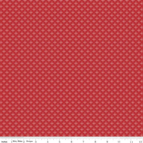 SALE Bee Dots Sestina C14173 Schoolhouse - by Riley Blake Designs - Geometric Lattice - Lori Holt - Quilting Cotton Fabric