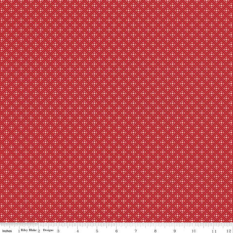 Bee Dots Sestina C14173 Schoolhouse - by Riley Blake Designs - Geometric Lattice - Lori Holt - Quilting Cotton Fabric