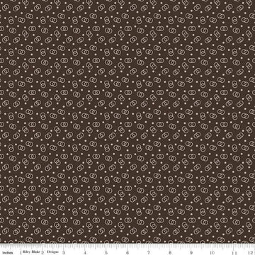 Bee Dots Lucille C14175 Raisin - Riley Blake Designs - Dots Interlocking Circles - Lori Holt - Quilting Cotton Fabric