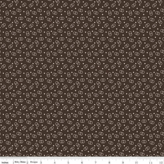 Bee Dots Lucille C14175 Raisin - Riley Blake Designs - Dots Interlocking Circles - Lori Holt - Quilting Cotton Fabric