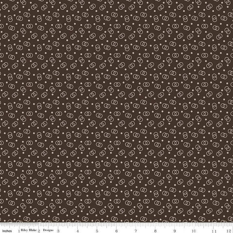 Bee Dots Lucille C14175 Raisin by Riley Blake Designs - Dots Interlocking Circles - Lori Holt - Quilting Cotton Fabric