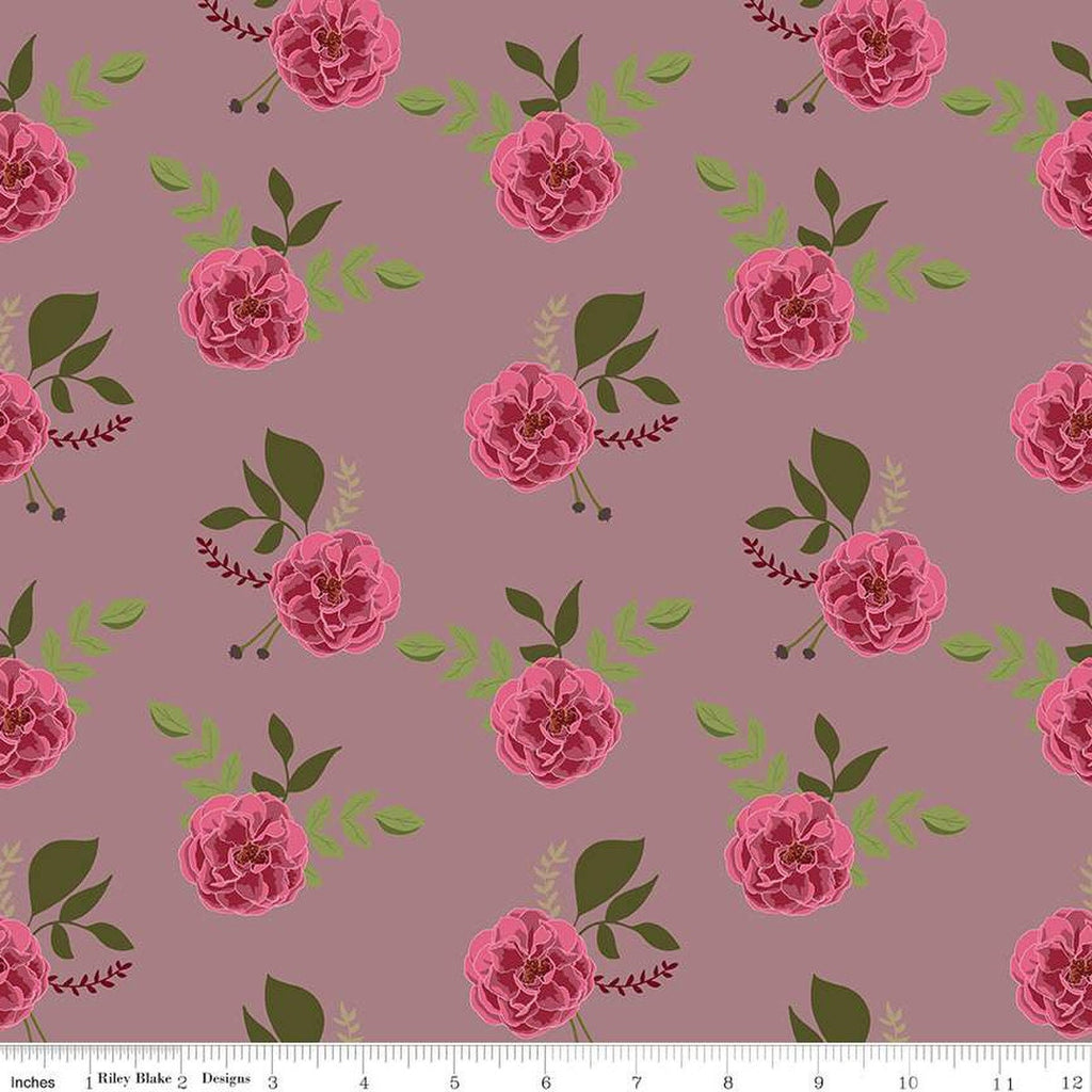 Petal Song Roses C13711 Amethyst - Riley Blake Designs - Floral Flowers - Quilting Cotton Fabric