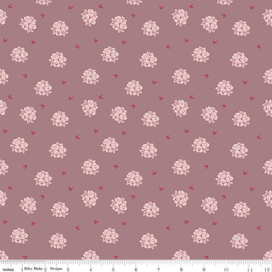 SALE Petal Song Cameo Floral Amethyst Pink Floral Fabric - C13712 - Riley Blake Quilting Cotton Fabric