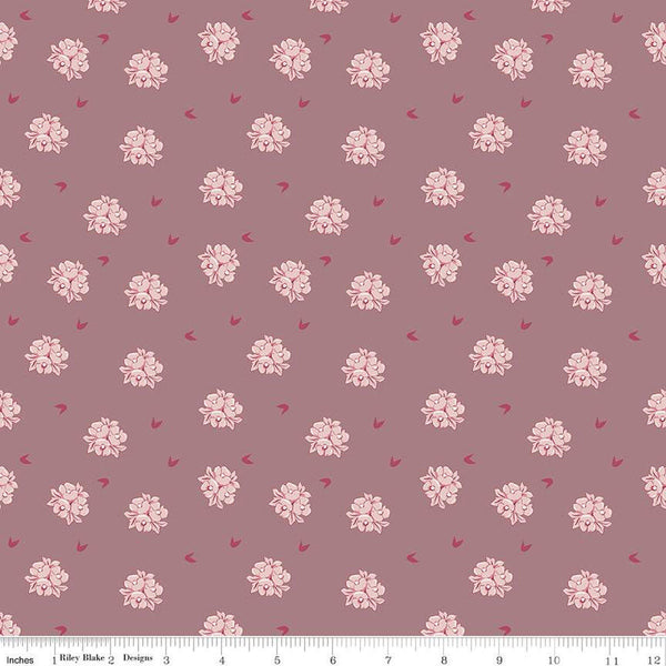 SALE Petal Song Cameo Floral C13712 Amethyst - Riley Blake Designs - Blossoms Flowers - Quilting Cotton Fabric