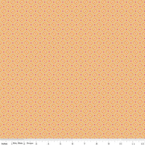 CLEARANCE Bee Dots Frances C14179 Marigold by Riley Blake Designs - Geometric - Lori Holt - Quilting Cotton Fabric