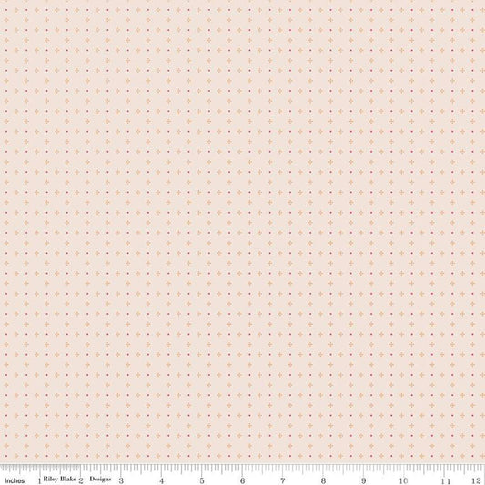 SALE Bee Dots Thelma C14182 Marigold - Riley Blake Designs - Geometric - Lori Holt - Quilting Cotton Fabric
