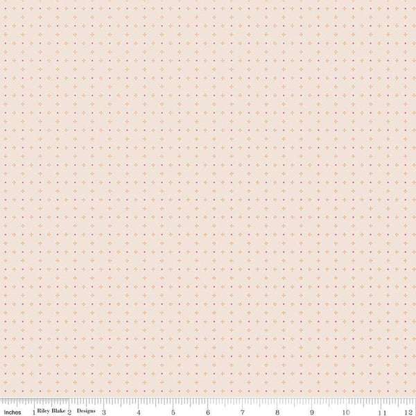 SALE Bee Dots Thelma C14182 Marigold by Riley Blake Designs - Geometric - Lori Holt - Quilting Cotton Fabric