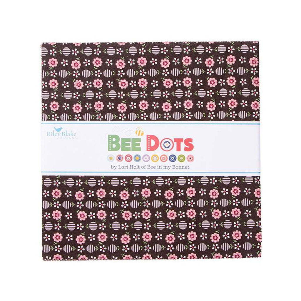 Bee Dots Layer Cake 10" Stacker Bundle - Riley Blake Designs - 42 piece Precut Pre cut - Lori Holt - Quilting Cotton Fabric