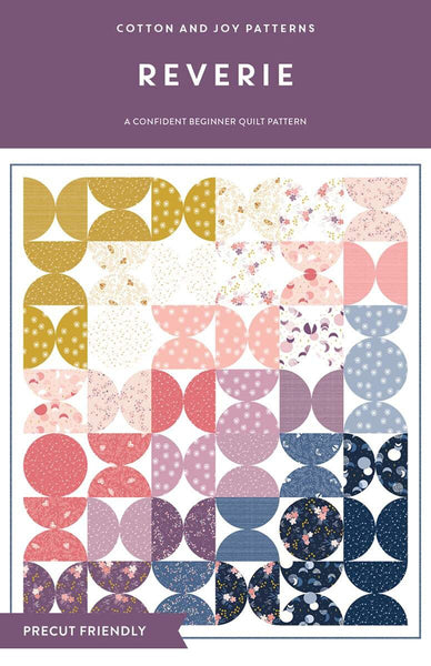 SALE Reverie Quilt PATTERN P173 by Fran Gulick - Riley Blake Designs - INSTRUCTIONS Only - Confident Beginner Curves Multiple Sizes