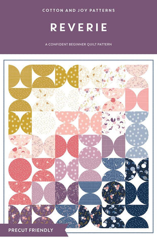 SALE Reverie Quilt PATTERN P173 by Fran Gulick - Riley Blake Designs - INSTRUCTIONS Only - Confident Beginner Curves Multiple Sizes