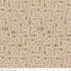 SALE Round the Mountain Table Tracks C13812 Tan - Riley Blake Designs - Trains Railroad Signs Tracks - Quilting Cotton Fabric