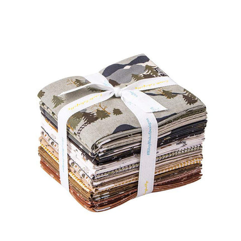Round the Mountain Fat Quarter Bundle 24 pieces - Riley Blake Designs - Pre cut Precut - Trains - Quilting Cotton Fabric