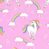 Fat Quarter End of Bolt SALE Rainbow Hair, Don't Care CM8322 Dawn METALLIC - Michael Miller Over the Rainbow Unicorns Quilting Cotton Fabric