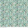 18" End of Bolt - Let's Create Stems C13692 Mint by Riley Blake Designs - Floral Flowers Leaves - Quilting Cotton Fabric