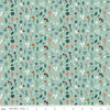 27" End of Bolt - Let's Create Stems C13692 Mint by Riley Blake Designs - Floral Flowers Leaves - Quilting Cotton Fabric