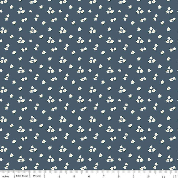 CLEARANCE Let's Create Flowers C13695 Oxford by Riley Blake  - Floral - Quilting Cotton