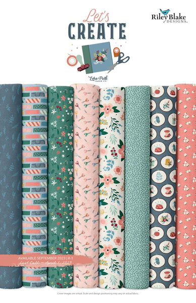 SALE Let's Create Fat Quarter Bundle 24 pieces - Riley Blake Designs - Pre cut Precut -  Quilting Cotton Fabric