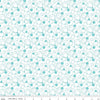 SALE Effervescence Circles C13731 Aqua - Riley Blake Designs - Blue White - Quilting Cotton Fabric
