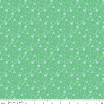 CLEARANCE Effervescence Circles C13731 Spearmint - Riley Blake  - Quilting Cotton