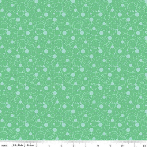 CLEARANCE Effervescence Circles C13731 Spearmint by Riley Blake  - Quilting Cotton