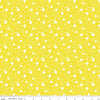 Fat Quarter End of Bolt - SALE Effervescence Circles C13731 Yellow by Riley Blake Designs - Yellow White - Quilting Cotton Fabric