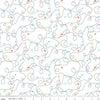 Effervescence Squiggles C13732 White - Riley Blake Designs - Loops Geometric Shapes - Quilting Cotton Fabric