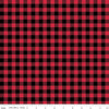 25" End of Bolt - SALE FLANNEL Buffalo Check F13908 Black/Red - Riley Blake Designs - Approximate 7/16" Checks Checked - FLANNEL Cotton