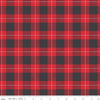 12" End of Bolt - DEAL FLANNEL Adventure Plaid Red Plaid Fabric - Riley Blake Designs Flannel  Cotton Fabric