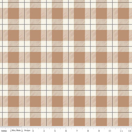 FLANNEL Adventure Plaid F13902 Brown - Riley Blake Designs - FLANNEL Cotton Fabric