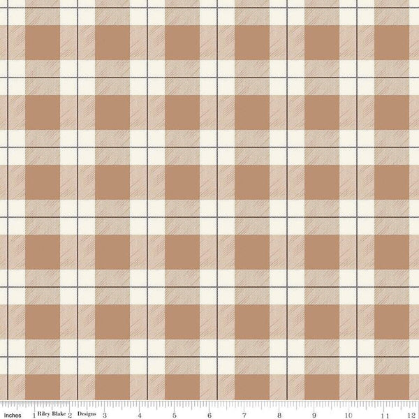 FLANNEL Adventure Plaid F13902 Brown - Riley Blake Designs - FLANNEL Cotton Fabric