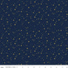 Moonchild Starfall SC13825 Midnight SPARKLE - Riley Blake Designs - Stars Pin Dots Gold SPARKLE - Quilting Cotton Fabric