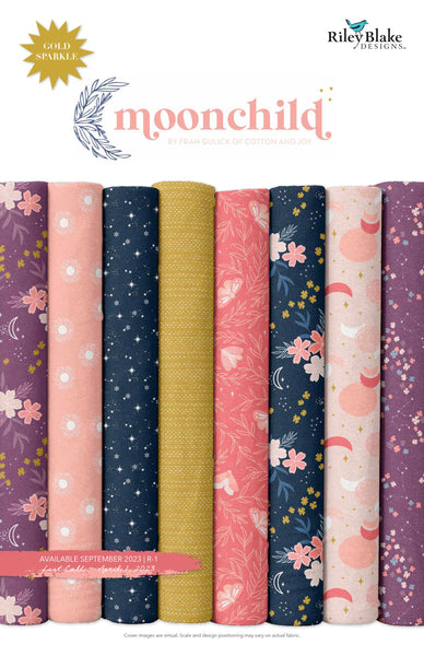 Moonchild Charm Pack 5" Stacker Bundle - Riley Blake Designs - 42 piece Precut Pre cut - Sparkle - Quilting Cotton Fabric