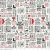 SALE Woodsman Text C13762 Cream - Riley Blake Designs - Outdoor Words Phrases Icons - Quilting Cotton Fabric