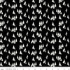 SALE Woodsman Trees C13763 Black - Riley Blake Designs - Cream Pine Pines on Black - Quilting Cotton Fabric