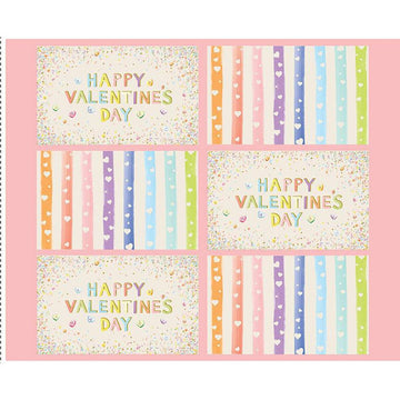 SALE Monthly Placemats 2 February Placemat Panel PD13922 - Riley Blake Designs - DIGITALLY PRINTED Valentine's Day - Quilting Cotton Fabric