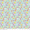 CLEARANCE Monthly Placemats 2 February Candy Hearts C13923 Mint - Riley Blake Designs - Valentine's Day Valentines - Quilting Cotton Fabric