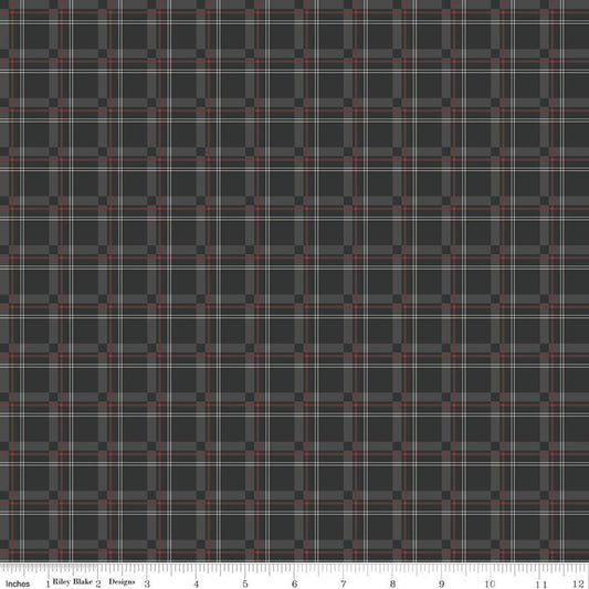 SALE Woodsman Plaid C13766 Black - Riley Blake Designs - Quilting Cotton Fabric