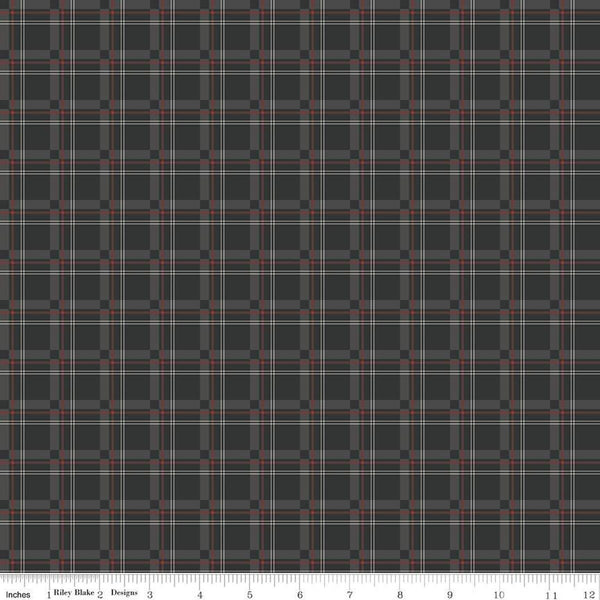 SALE Woodsman Plaid C13766 Black by Riley Blake Designs - Quilting Cotton Fabric